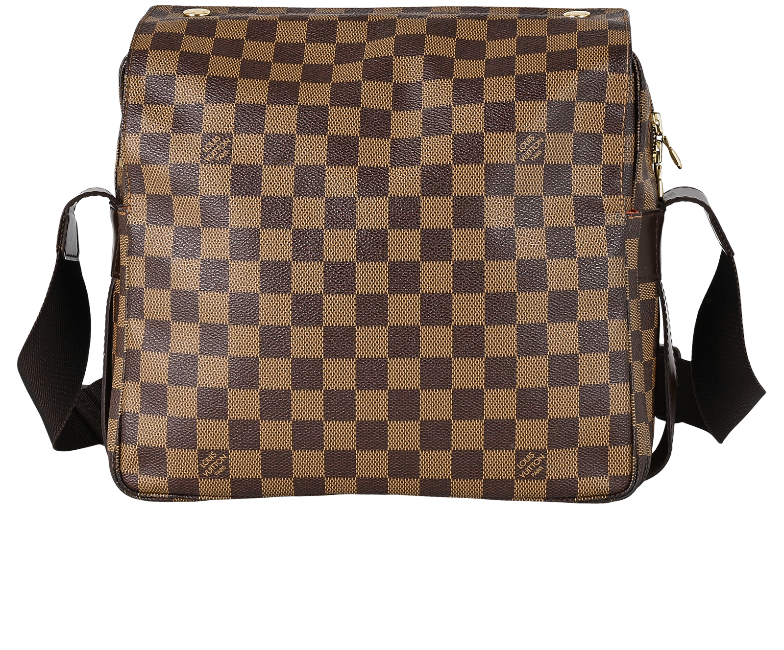 Naviglio Messenger, &pound;495, Handbags, Brown, Canvas, Back view